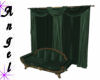 Green Silk Sofa&Curtain