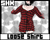 SHK -Loose Shirt- Red