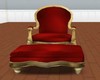 armchair red gold