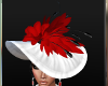  ELEGANT RED /WHITE HAT