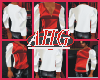 Male Red & Wht Silk Top