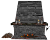 Grey Stone Fireplace