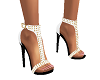 White Studded heels