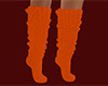 Orange Knit Socks Tall F