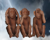 3 Monkeys Statue