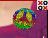 Hippie Peace Button