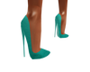 Teal Show Girl Pumps