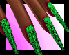 (MAC) Glitter Green Nail
