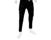 black pant & purple belt