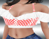 Country Red Gingham Top