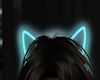 neon aqua kitty ears
