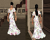 white flowers gown