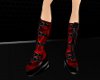 A boots,red and black