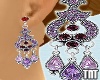 Purple Teardrops Earrings