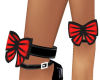 Red Black Bow Anklet