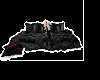 Comfy Black & Red Couch