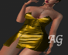 Gold Leather Mini Dress