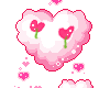 pinkl cloud heart dangle