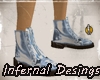 Satin Sky blue boots