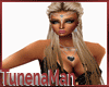 long blond hair pulled