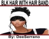 blk hair with hair band