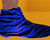 Blue Tiger Stripe Slippers (M)
