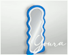 Azure Blue Wavy Mirror