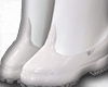 White rainy boots