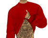 Raised Sweatshirt Red