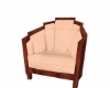 wood and peach chair