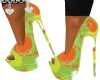Lime Green & Orange Heel