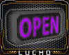 ! 蝠 Open Sign