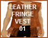 Leather Fringe Male Vest