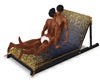 GOLD AND BLACK FUTON