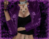 !N Purple Leather Jacket