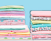 Folded baby clothes
