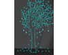 Turquoise tree wall deco