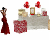 Ivory Red Gift Table