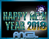Happy New Year 2018 Teal