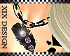 -X-BLK FEATHER NECKLC