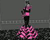 Black Pink Vampire Gown