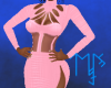 )L( Pink Body dress