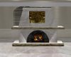 LS White Mable Fireplace