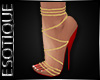 |E! Red Grecian Heels