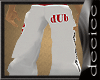 pants white a red, dUb