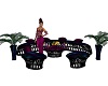 Purp/blk sofa chairs