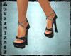 ^AZ^Black Leather Heels