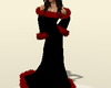 black/red long gown