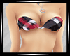 -ps- red/blk plaid bkini