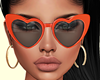 Heart Sunglasses Orange